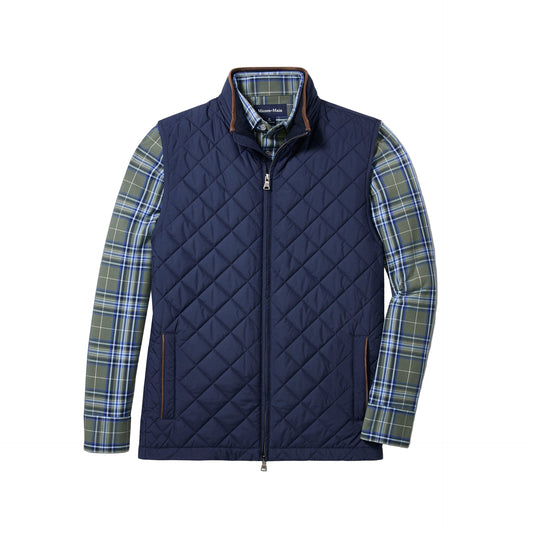 Mizzen+Main Navy Brentwood Quilted Vest