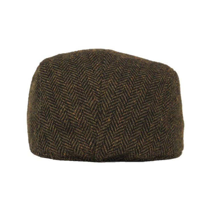 The Original Boston Scally Cap - Dark Olive Green Herringbone