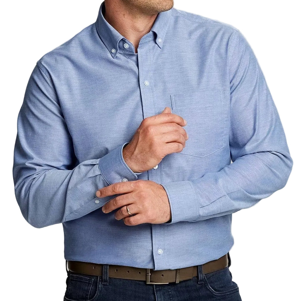 Cutter & Buck French Blue Stretch Oxford Long Sleeve Shirt