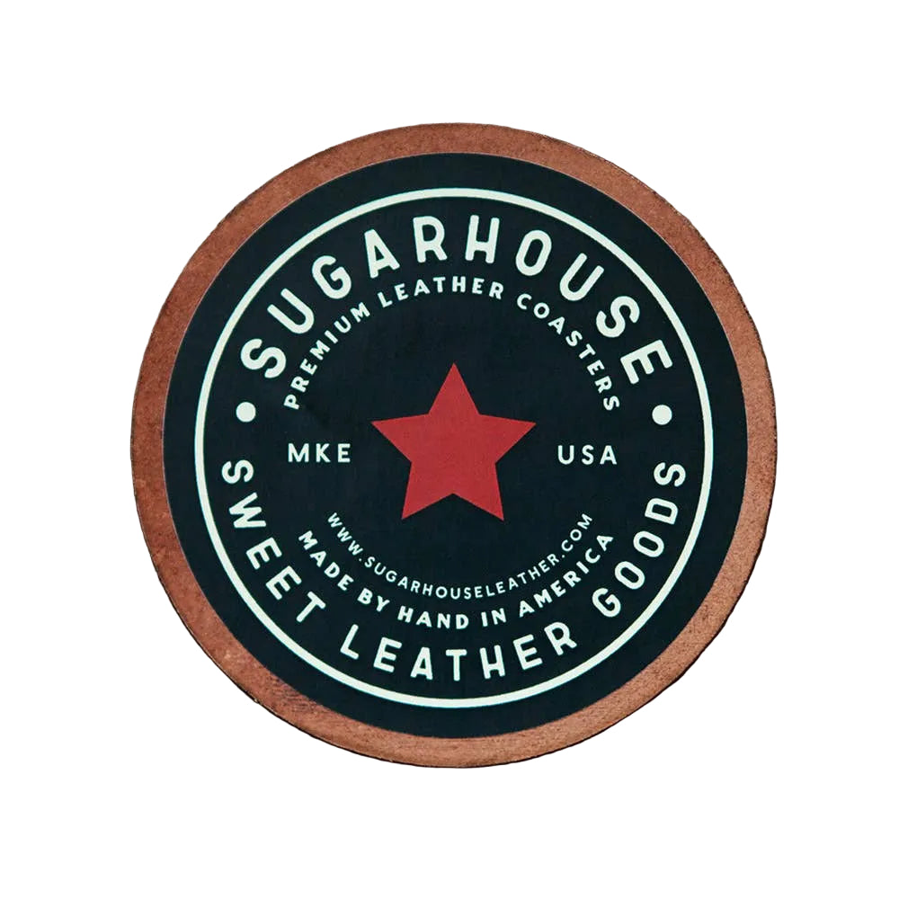 Golfer Leather Coaster