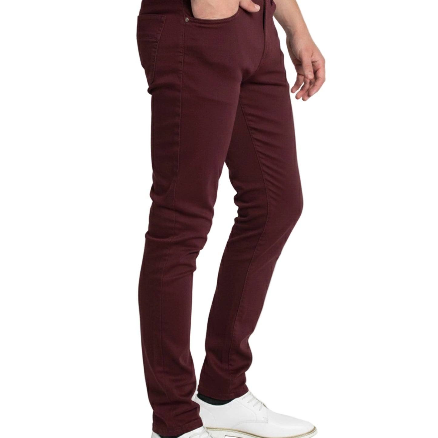 Hawks Bay Burgundy Skinny Stretch Twill Jean