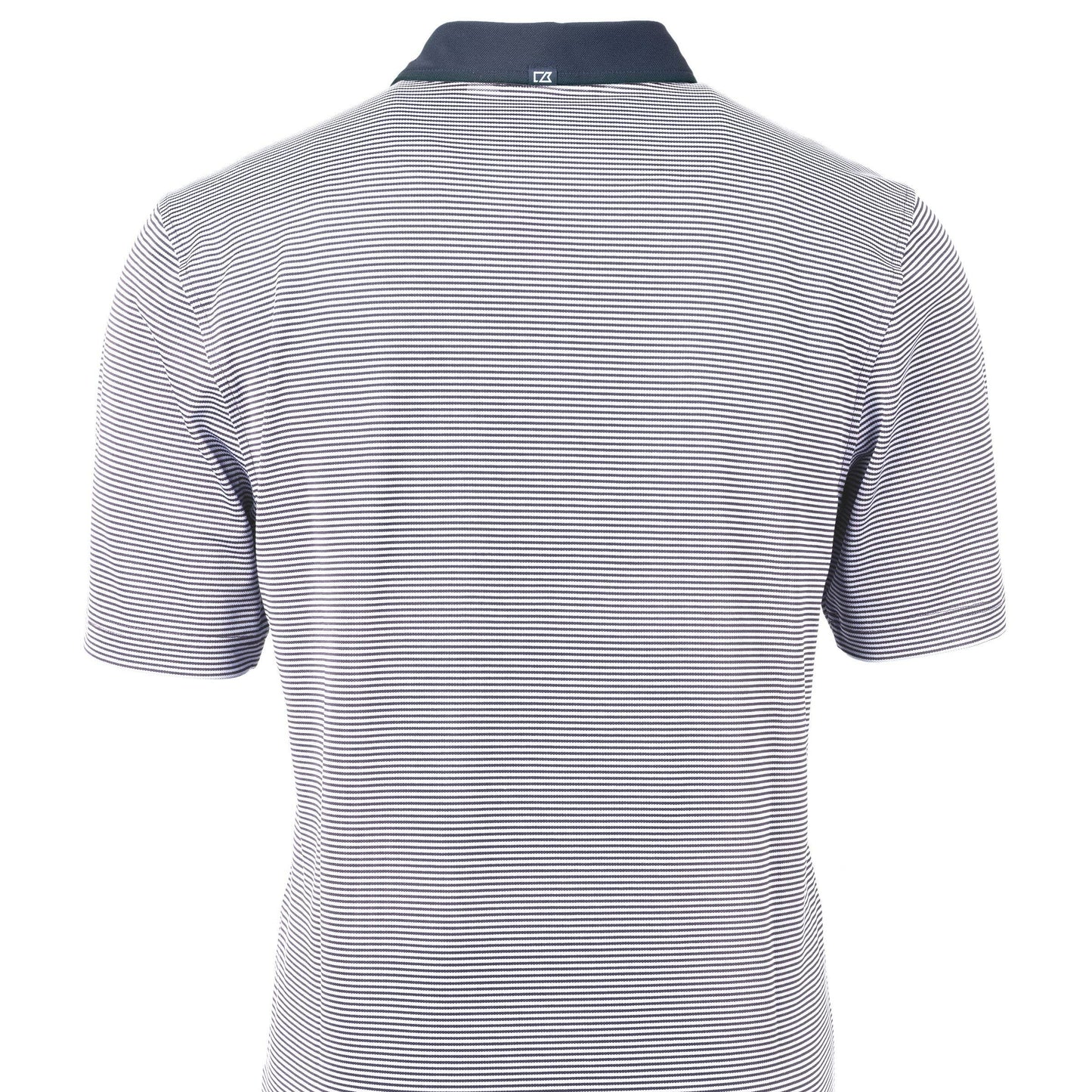 Cutter & Buck Virtue Eco White and Navy Micro Stripe Polo
