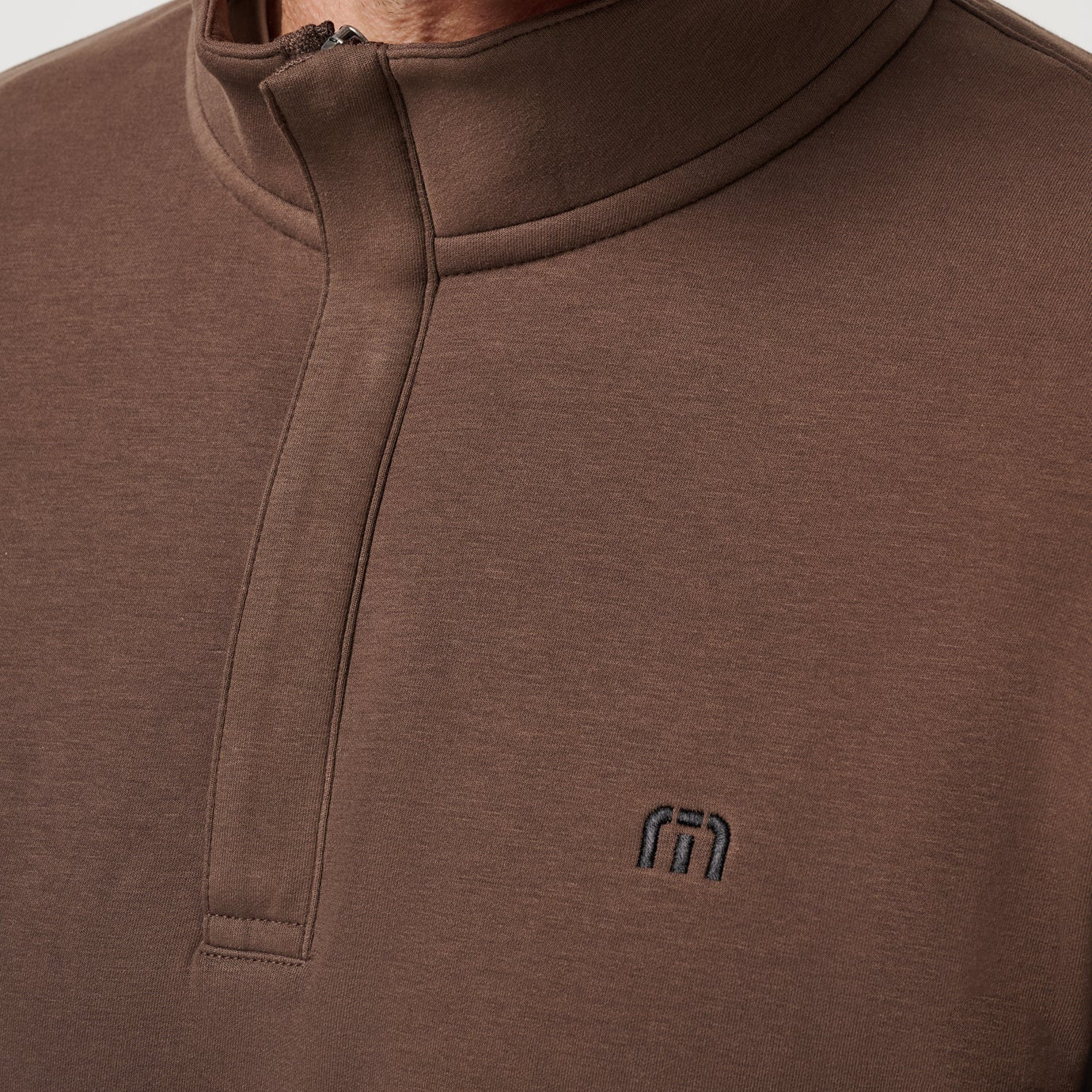 TravisMathew Maple Chocolate Brown Quarter Zip