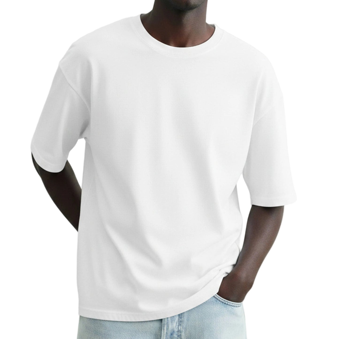 Hawks Bay White Crew Neck Tee