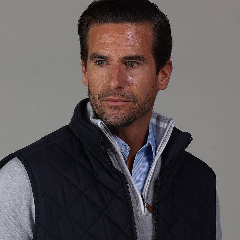 Collats&Co Navy Cambridge Quilted Vest