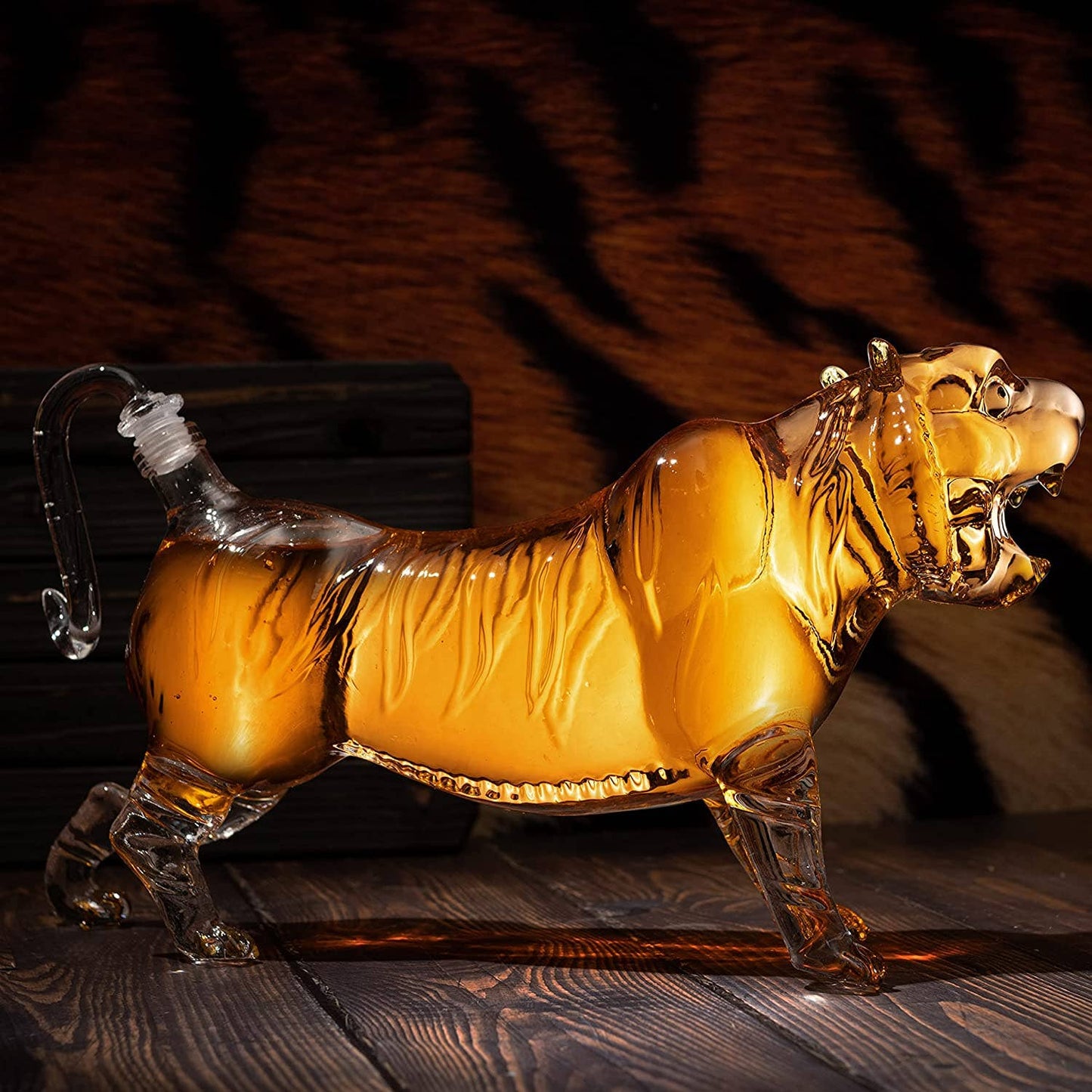 Tiger Whiskey and Wine Decanter
