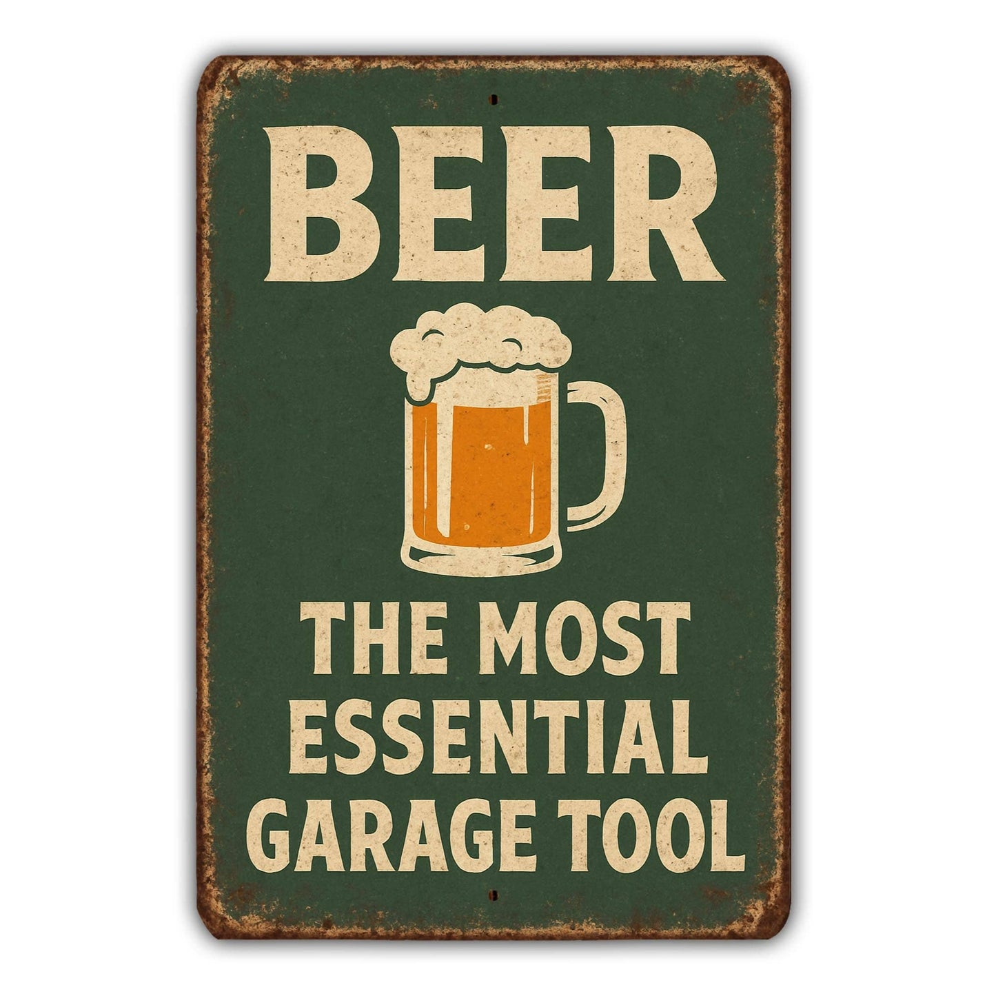 Beer The Most Essential Garage Tool Metal Sign