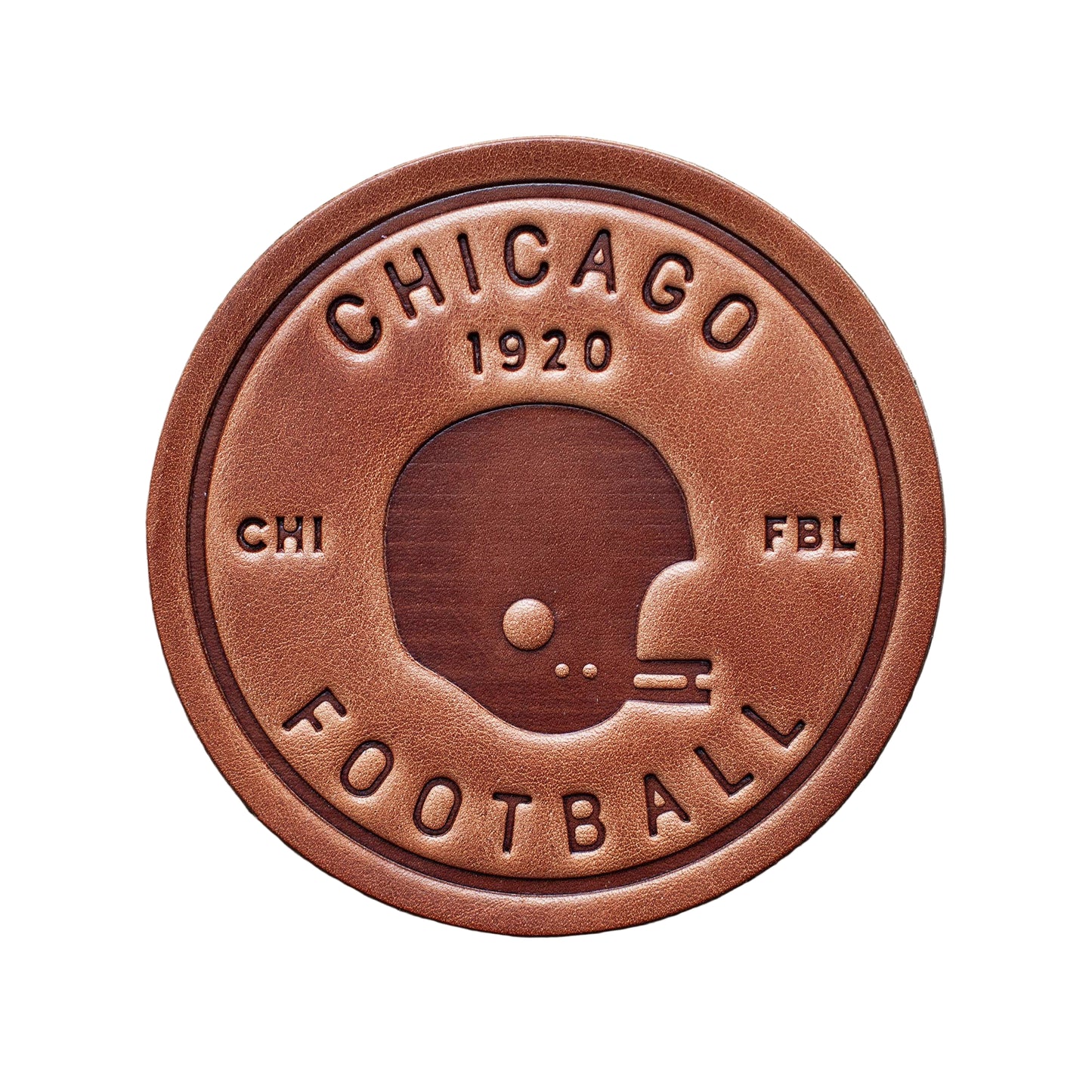 Chicago Football Leather Coaster