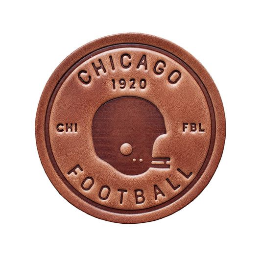 Chicago Football Leather Coaster