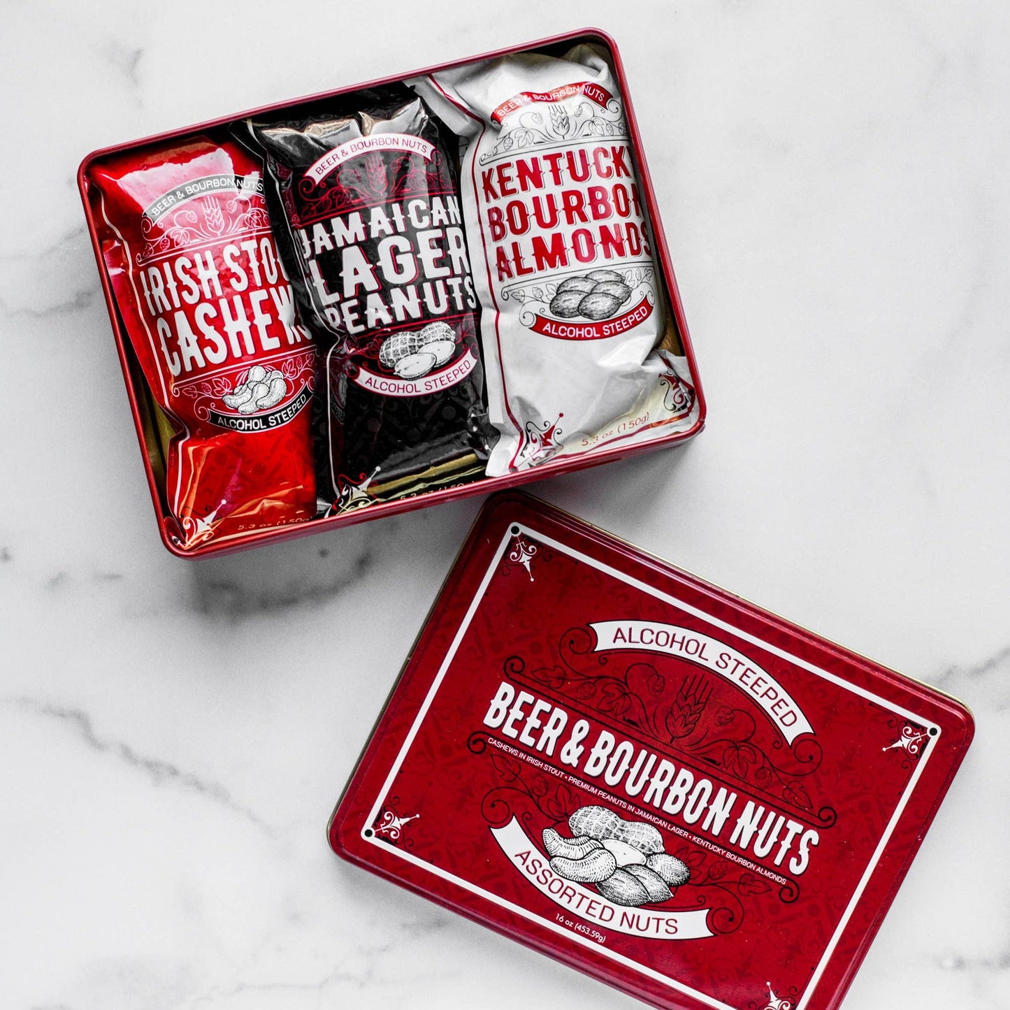 Beer & Bourbon Nuts Gourmet Gift Tin