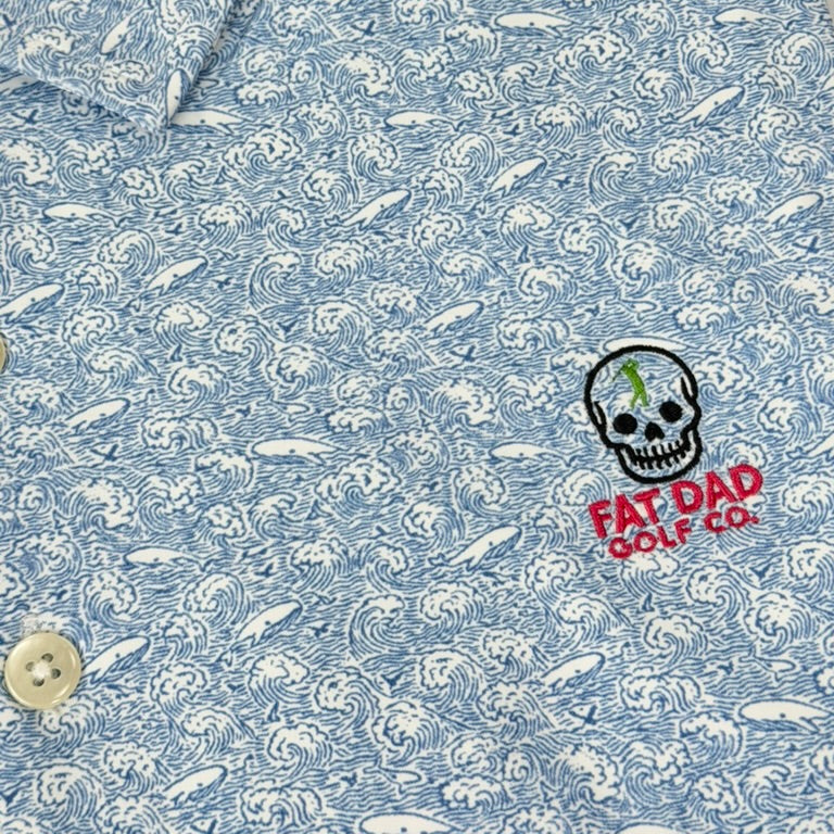 Fat Dad Golf Co. Whales & Waves Polo