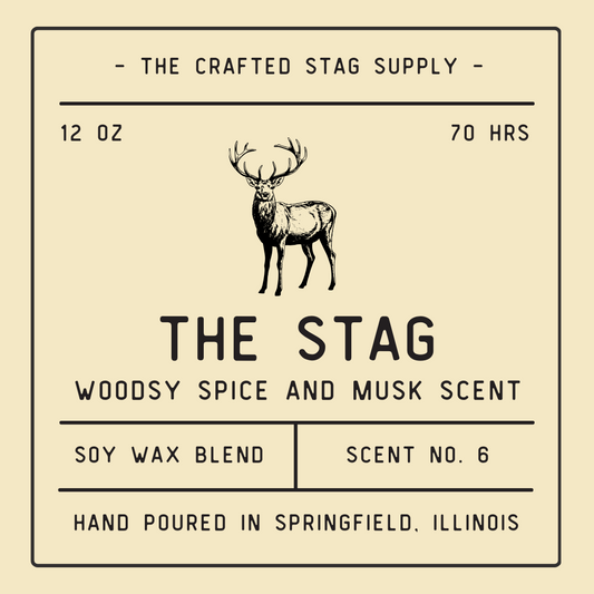 The Crafted Stag Supply 12 oz Candle