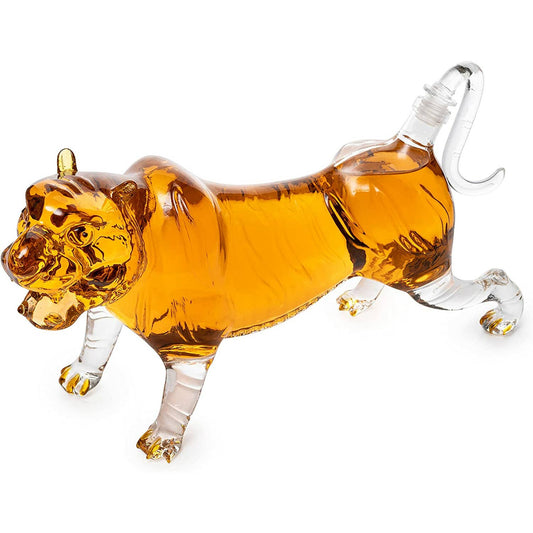 Tiger Whiskey and Wine Decanter