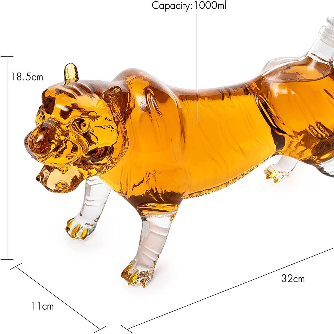 Tiger Whiskey and Wine Decanter