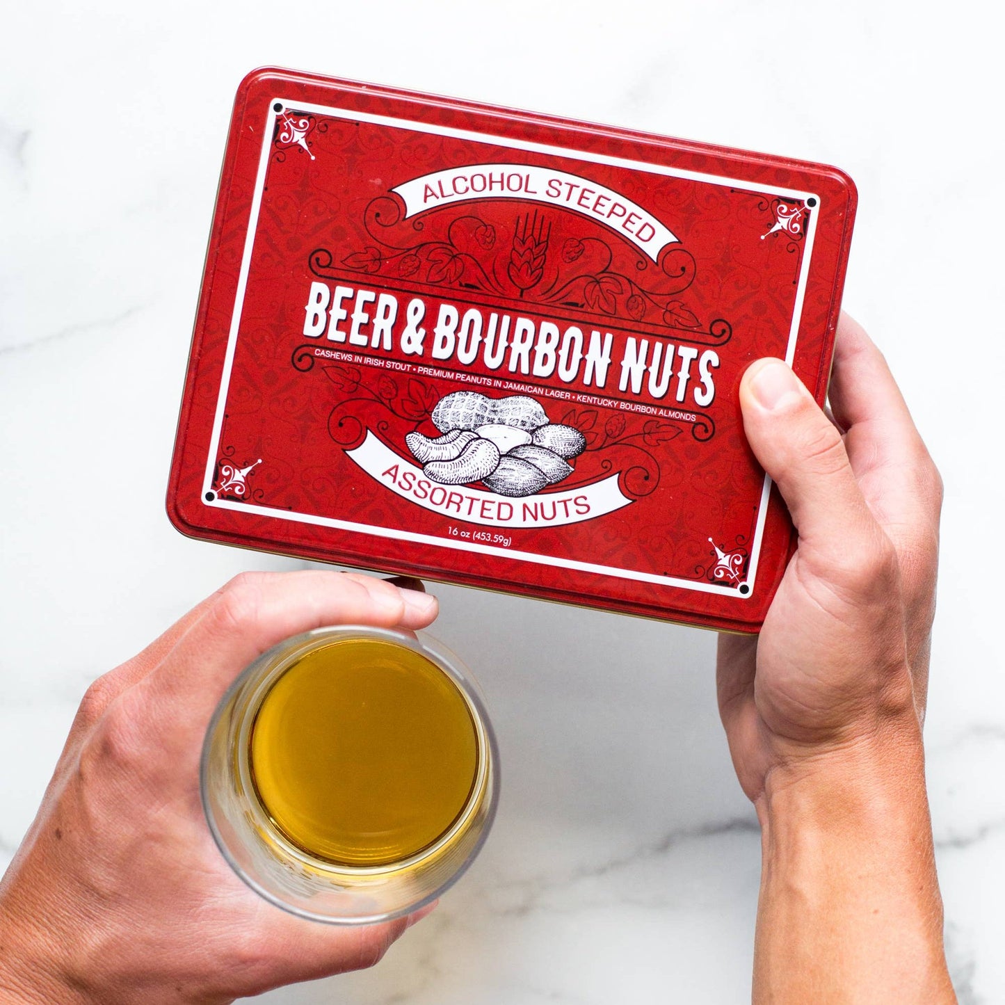 Beer & Bourbon Nuts Gourmet Gift Tin