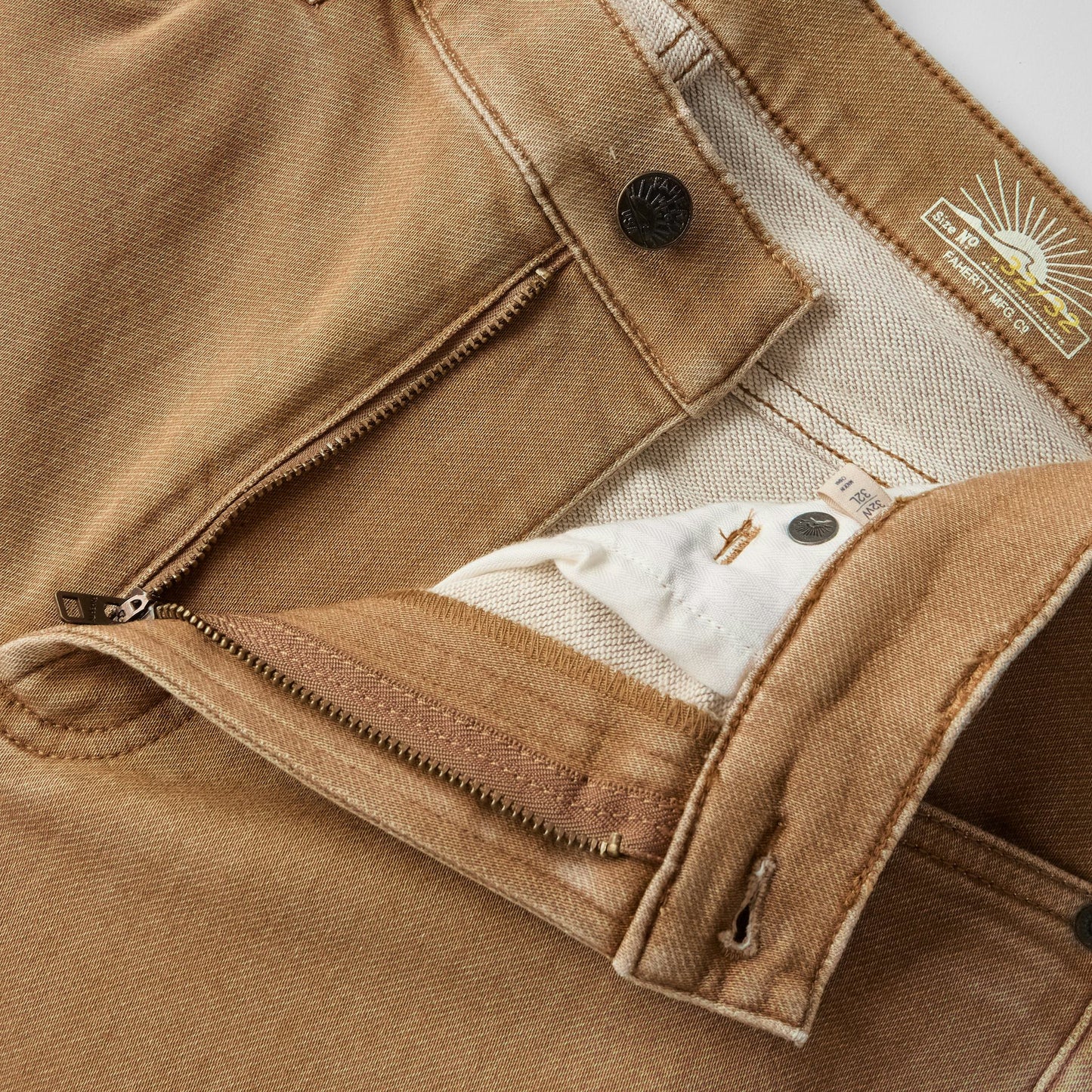 Faherty Elk Brown Stretch Terry 5 Pocket Pant