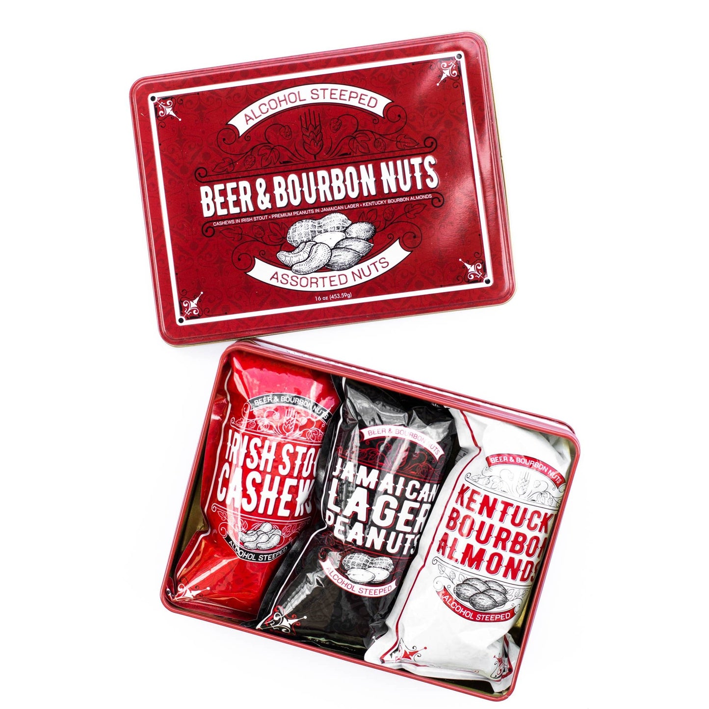 Beer & Bourbon Nuts Gourmet Gift Tin