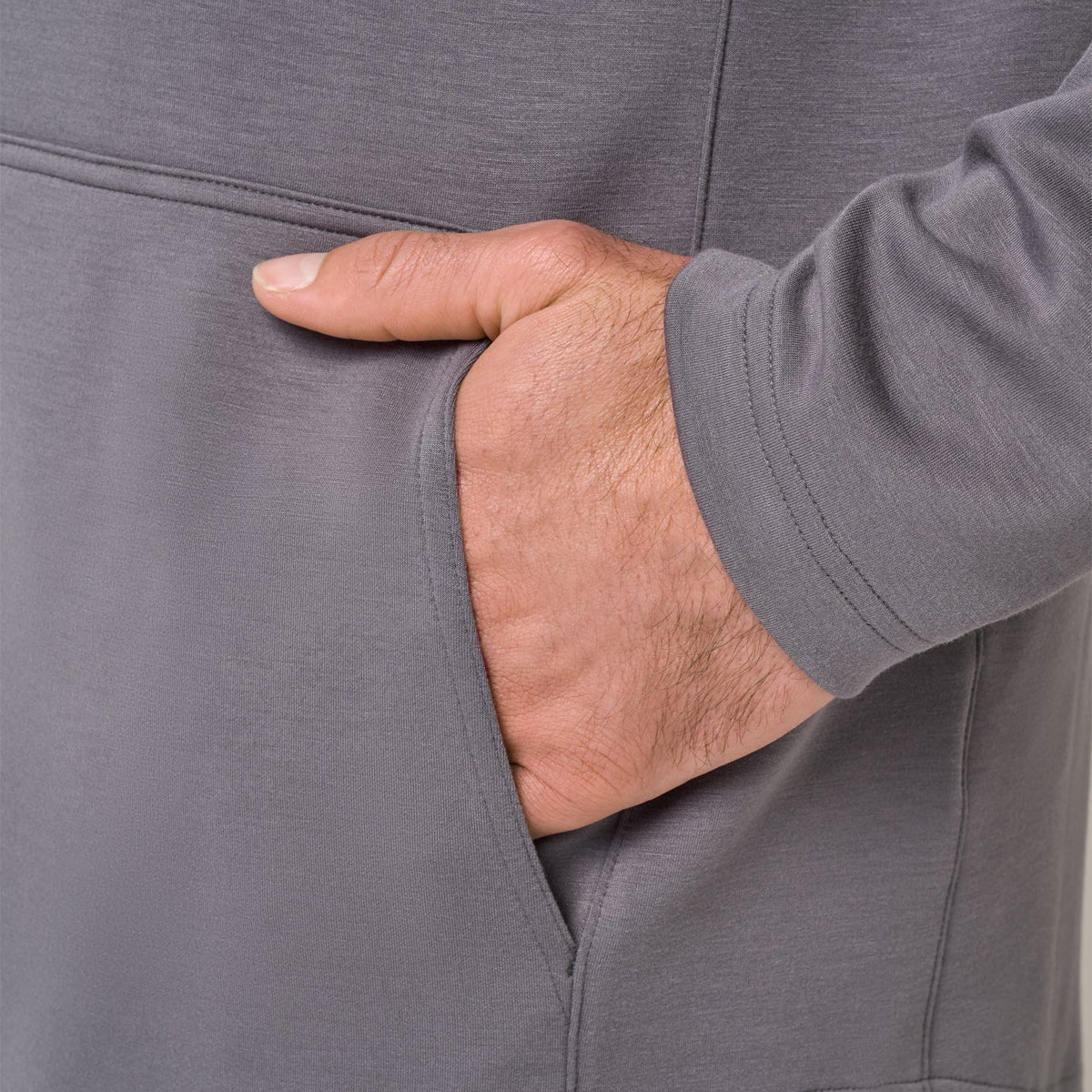 TravisMathew Heather Grey Fibercloud Quarter Zip