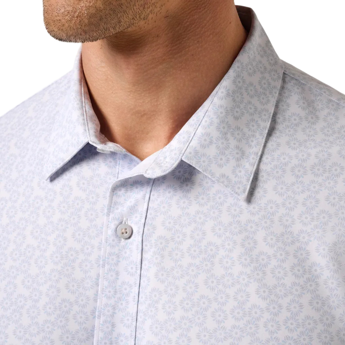 TravisMathew White Techwoven Sunlight Button Up