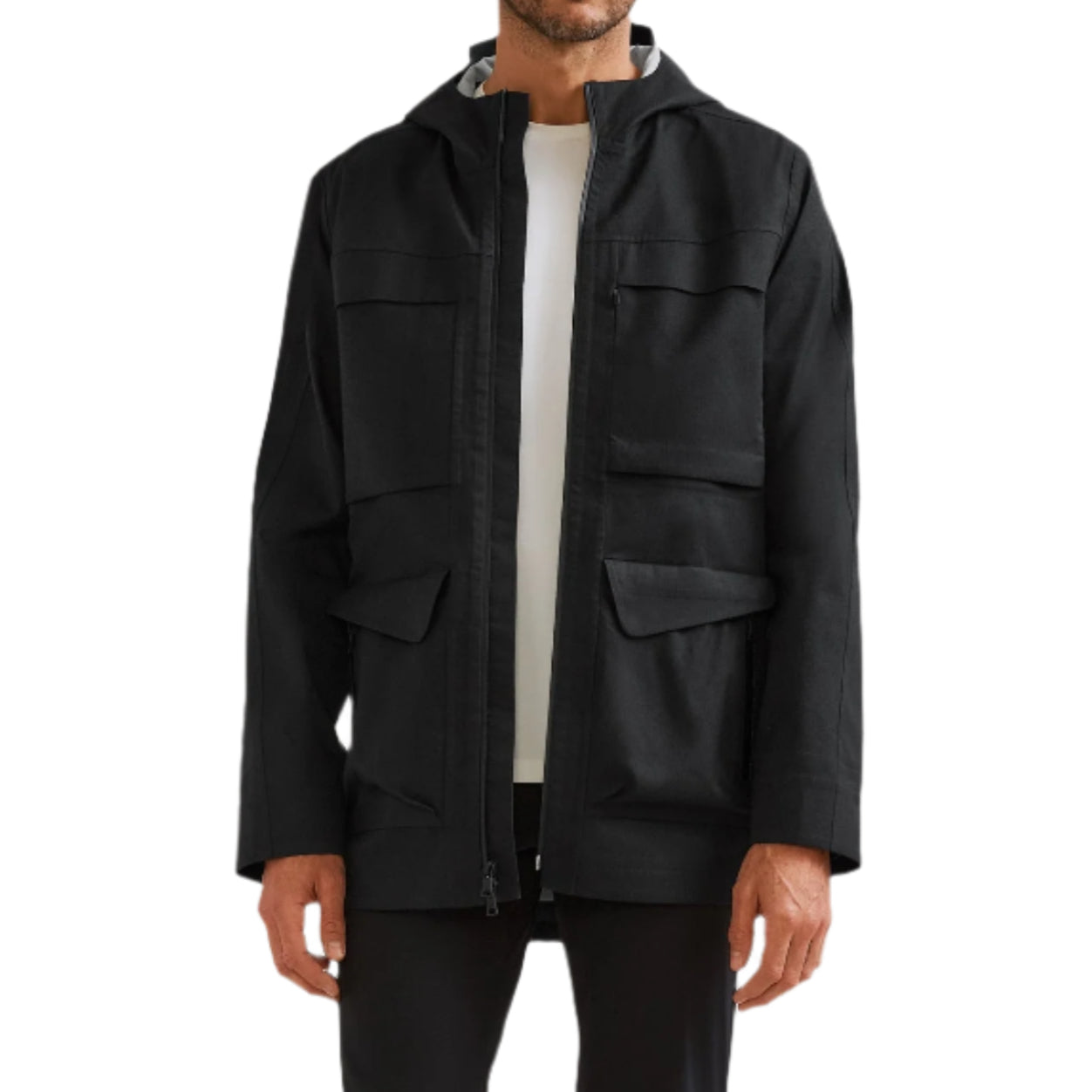 Rhone Black Commuter Field Coat