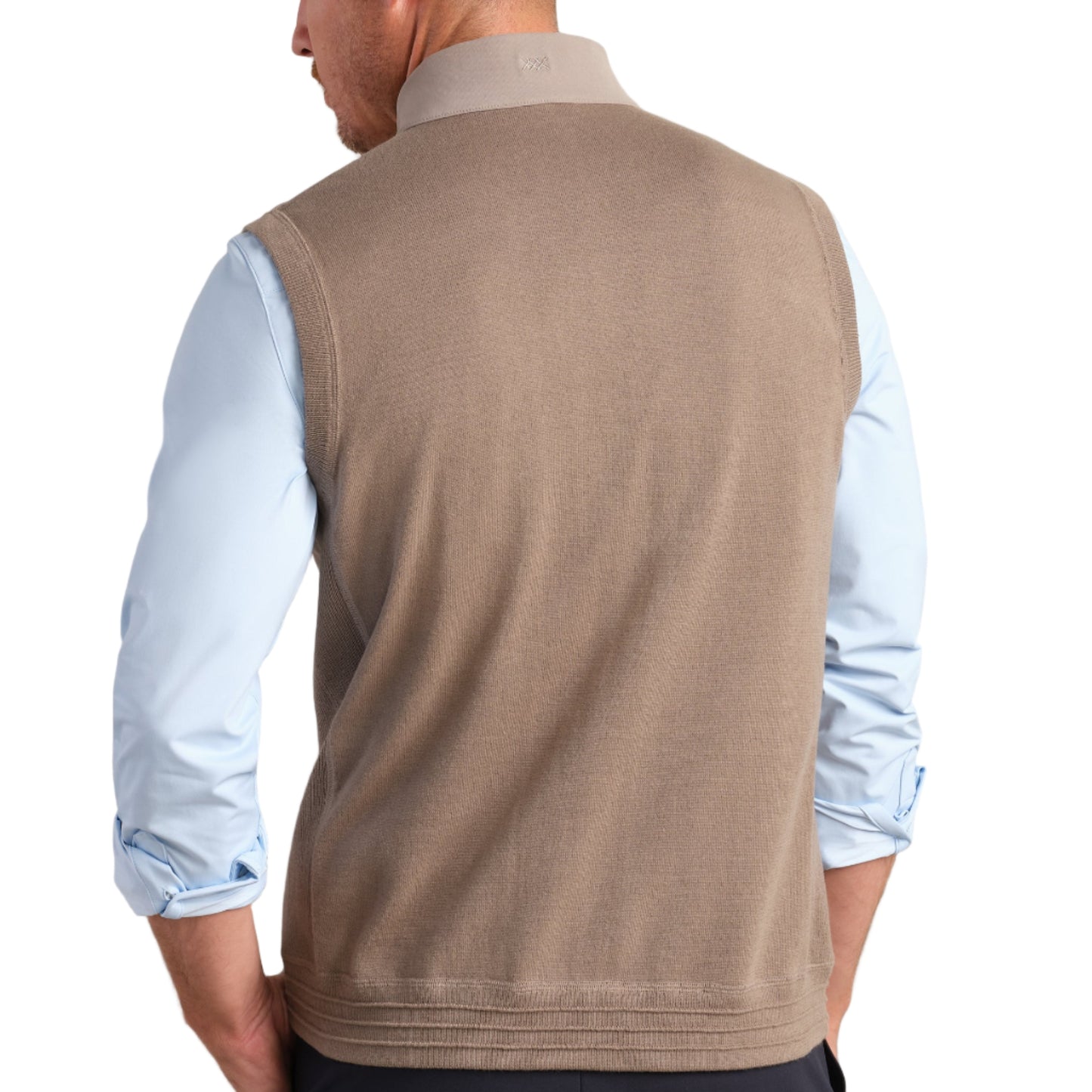Rhone Foggy Taupe Commuter Sweater Vest