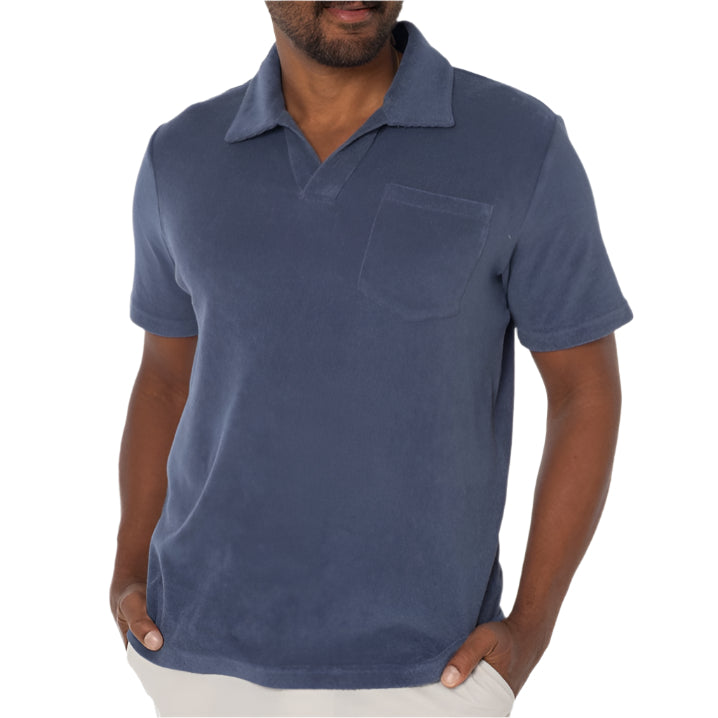 Criquet Indigo Terrycloth Polo