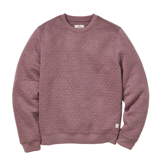 Marine Layer Plum Corbet Quilted Crewneck