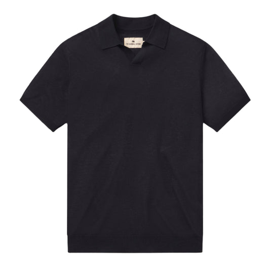 The Normal Brand Summer Linen Navy Polo