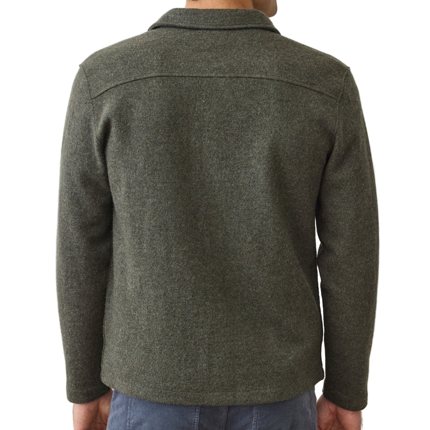 Olive Mendocino Wool Overshirt