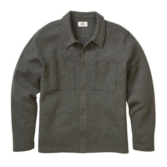 Olive Mendocino Wool Overshirt