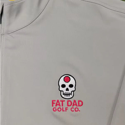 Fat Dad Golf Co. Grey Performance Quarter Zip