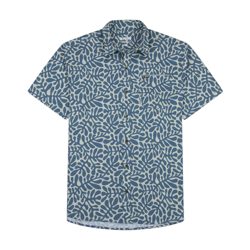 Jetty Blue Garwood Woven Shirt