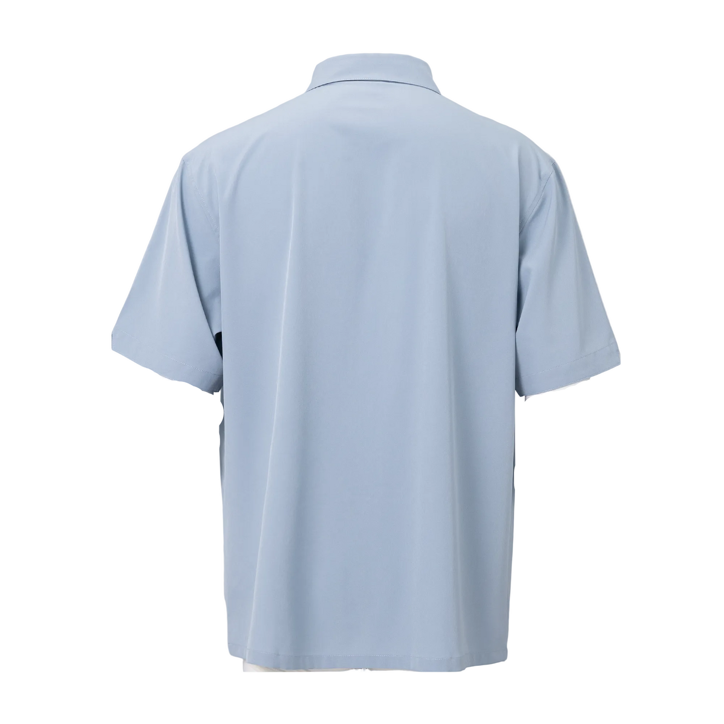 The Crafted Stag Blue Fog Short Sleeve Button Up