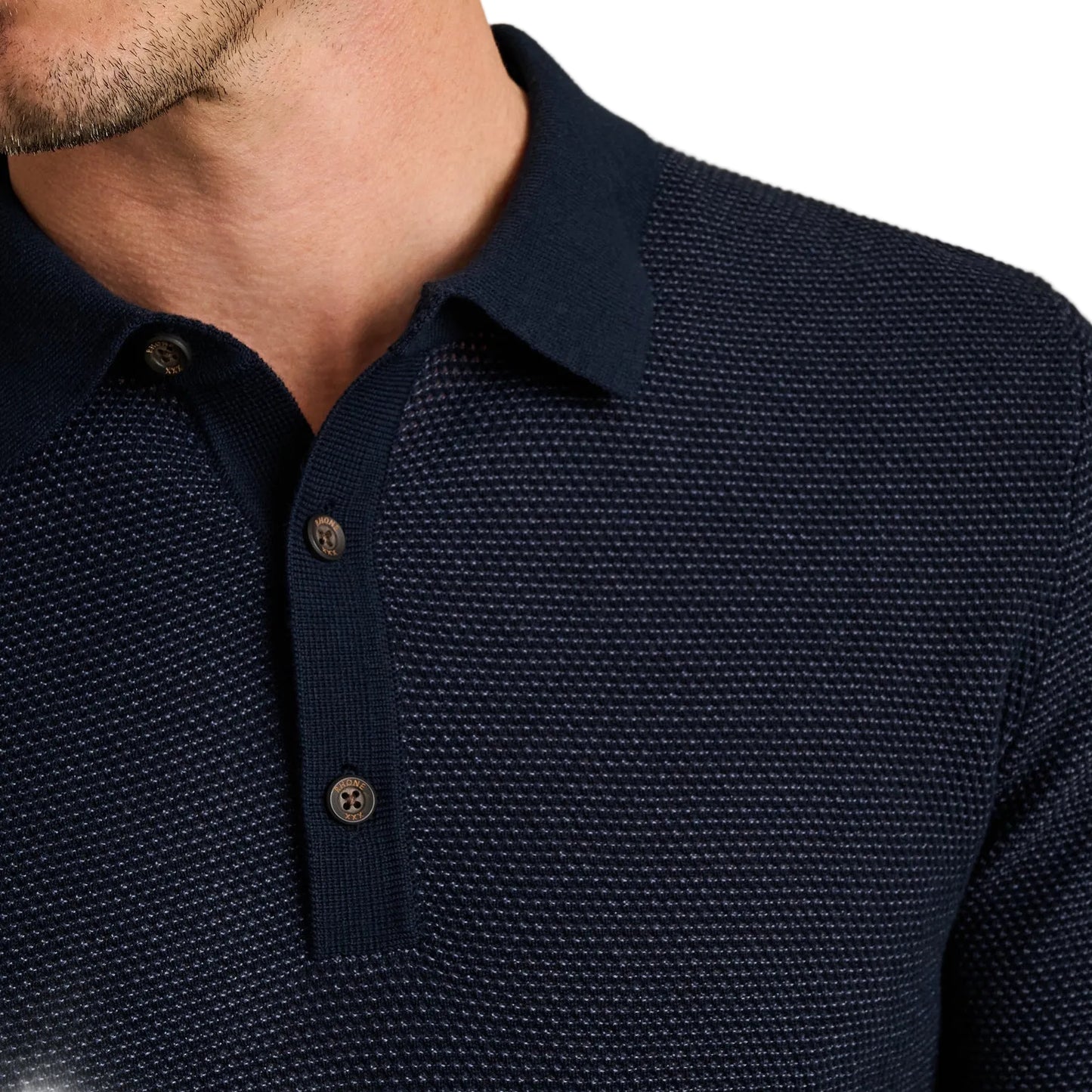 Rhone True Navy Mercer Knit Polo