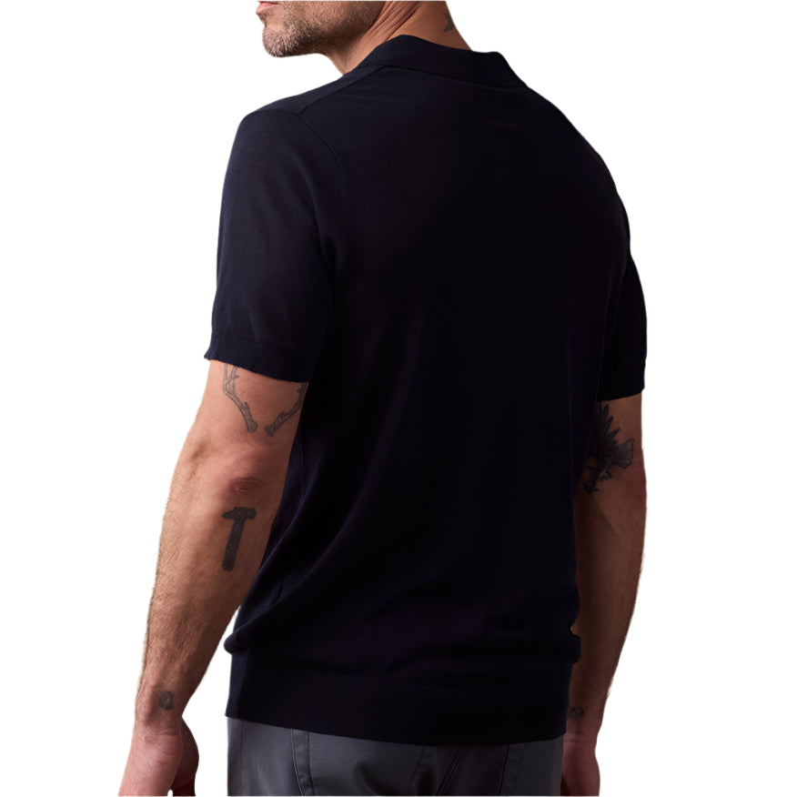 The Normal Brand Summer Linen Navy Polo