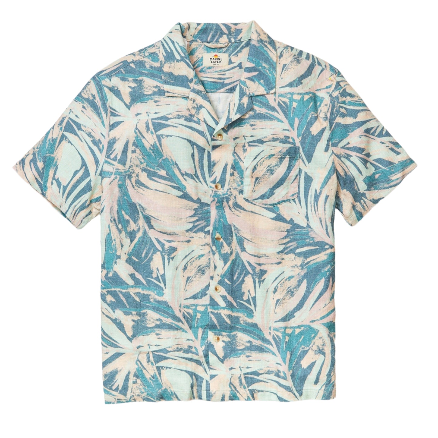 Marine Layer Abstract Palm Selvage Shirt
