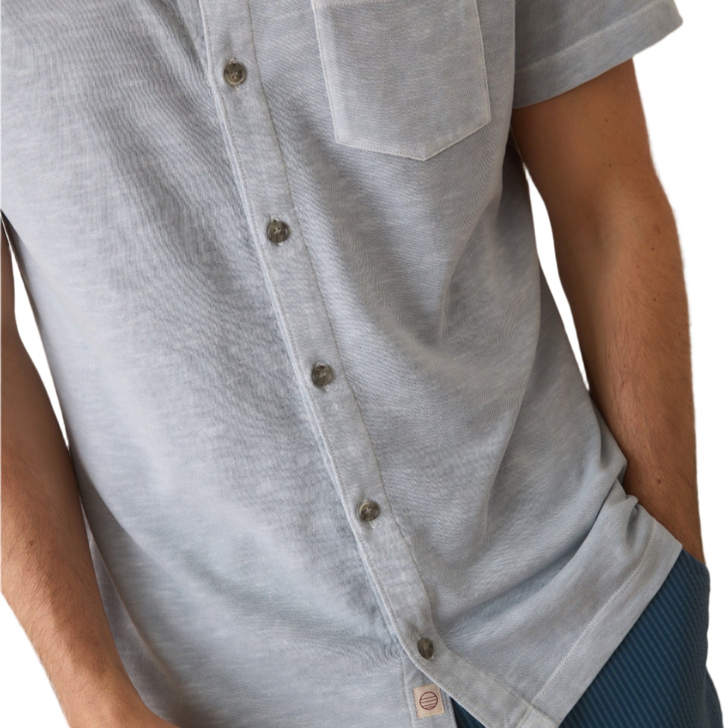 Marine Layer Grey Slub Button Down