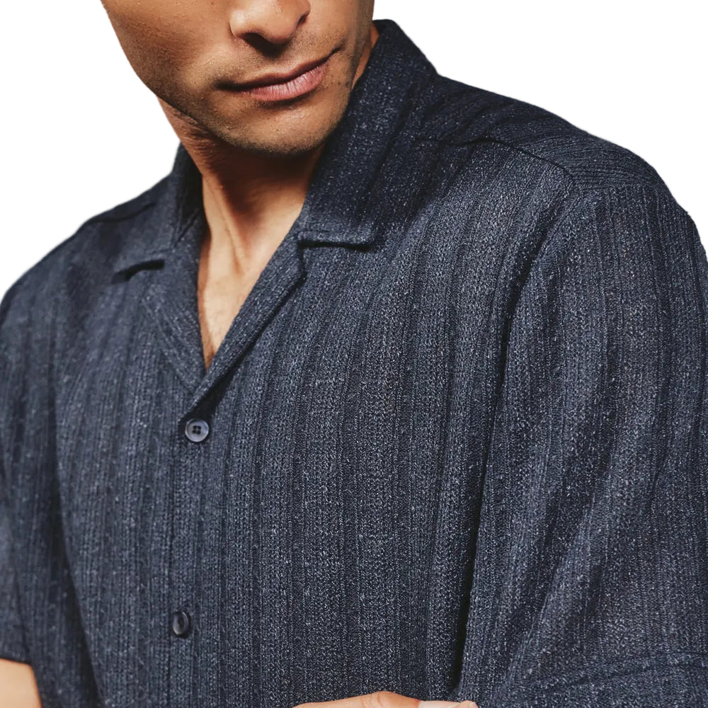 7 Diamonds Navy Thierry Camp Shirt