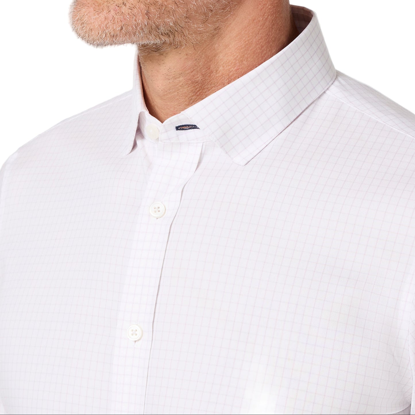 Mizzen+Main Lavender Mini Grid Hilton Long Sleeve Shirt