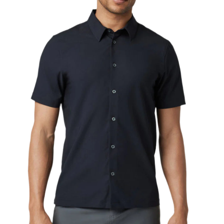 Vuori Black Manhattan Button Down
