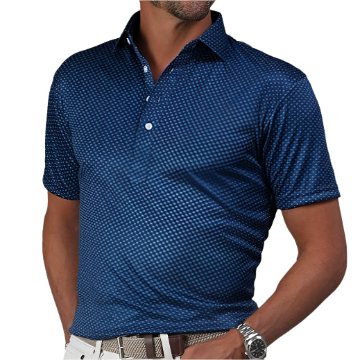 Collars & Co. Blue Polka Dot Polo