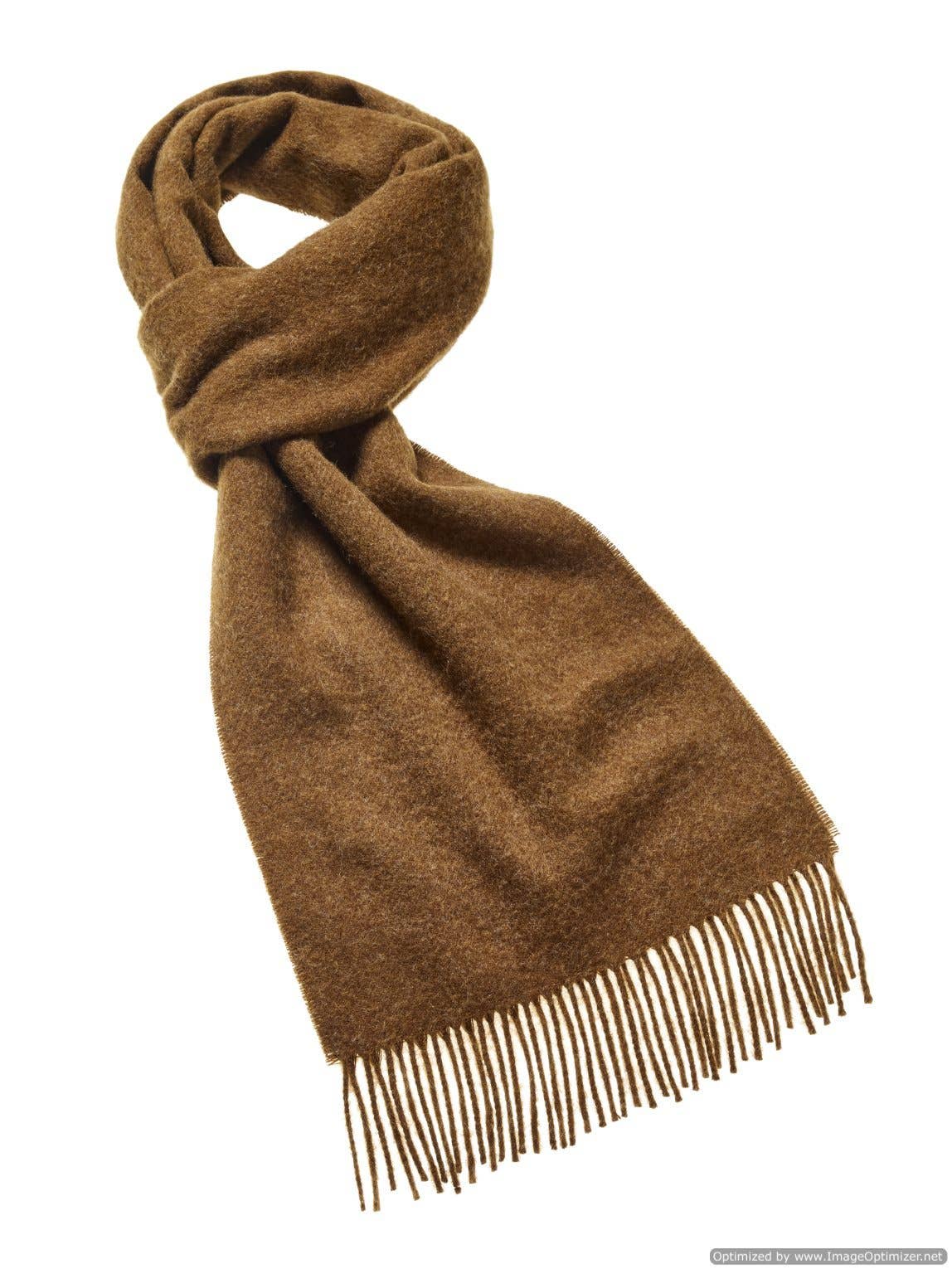 Luxury Merino Lambswool Scarf in Chocolate