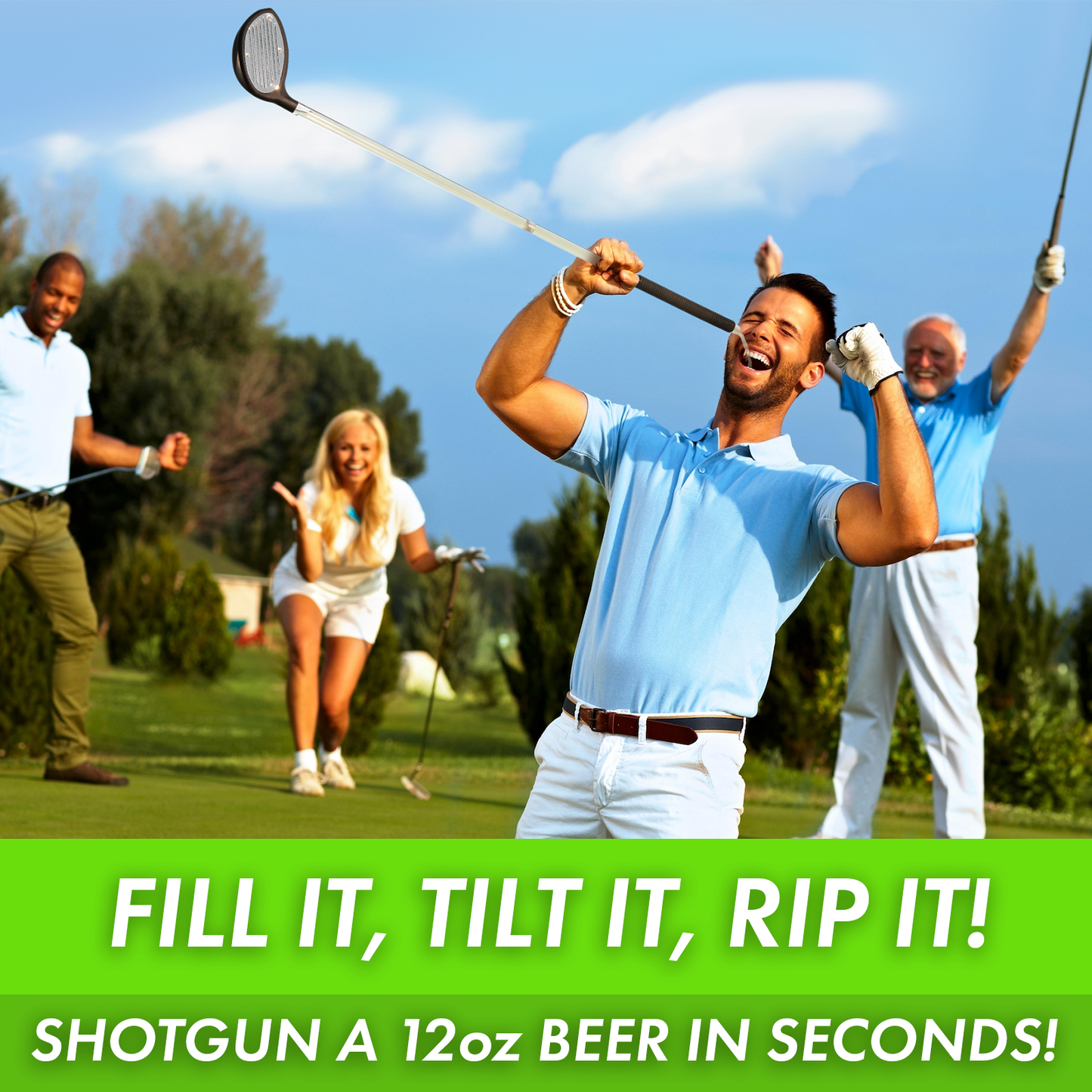 Golf Beer Bong Golf Club - Holds 12 OZ