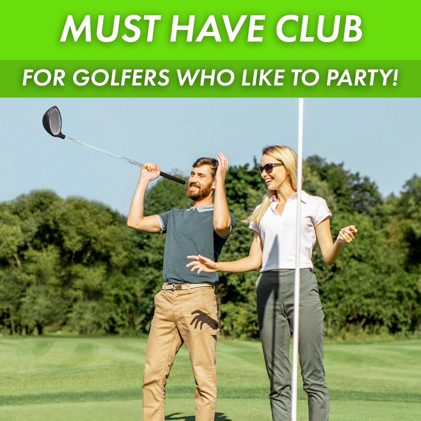 Golf Beer Bong Golf Club - Holds 12 OZ