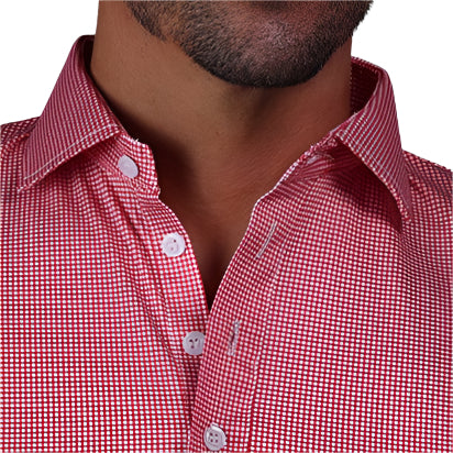 Collars & Co. Red Houndstooth Polo