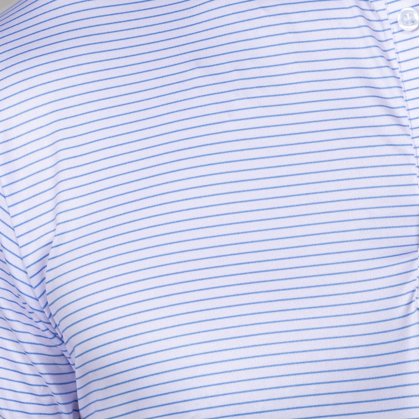 Collars & Co. Camden White with Blue Stripe Featherweight Flex Polo