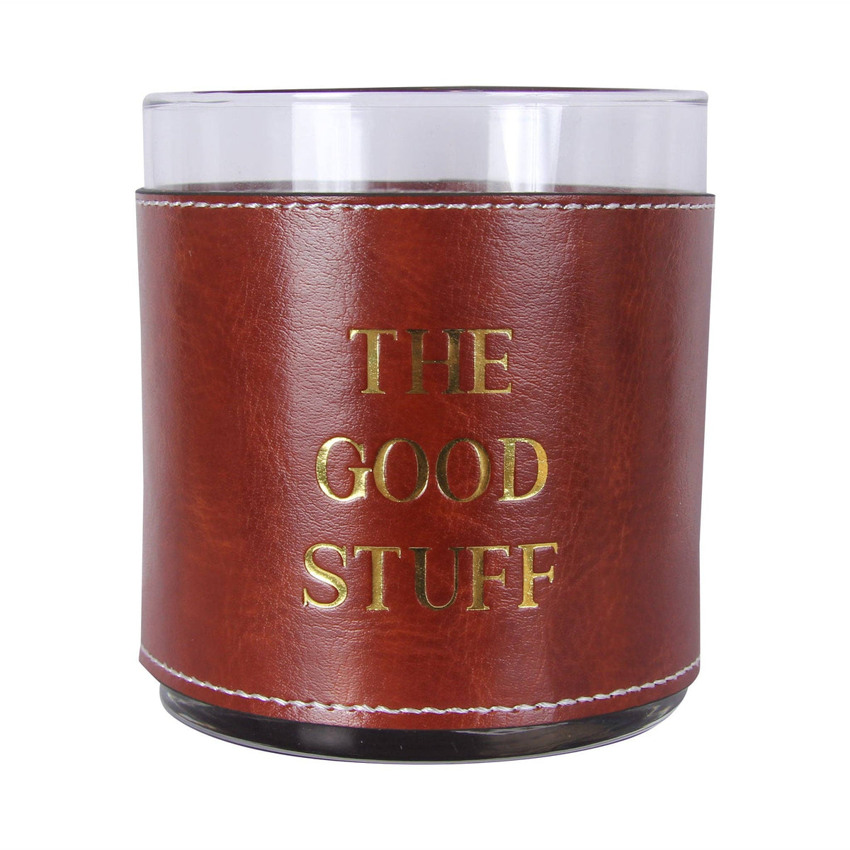 The Good Stuff Faux Leather Rocks Glass