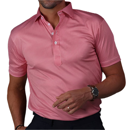 Collars & Co. Red Houndstooth Polo