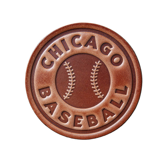 Chicago Baseball Leather Coaster