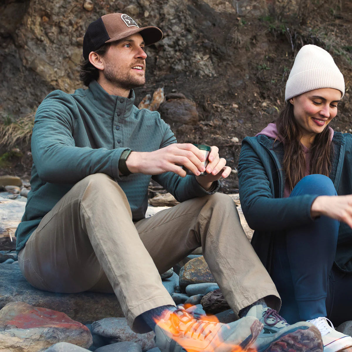 Gridback Fleece Snap Pullover